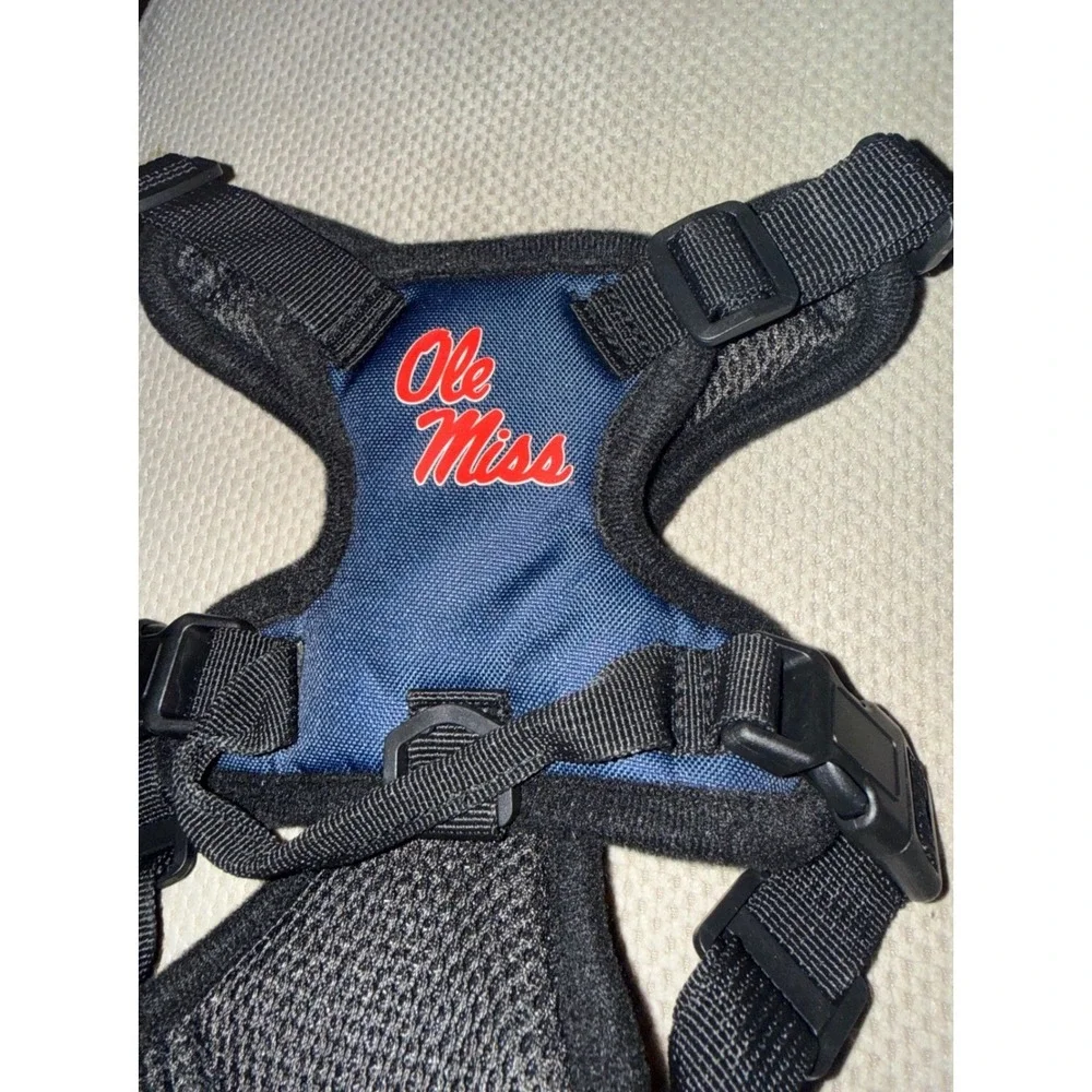 Little‎ Earth Ole Miss Rebels Dog Pet Harness Vest Size S Blue Red